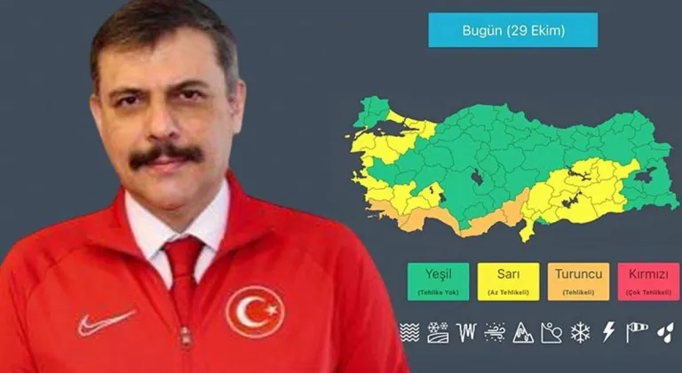29 Ekim için dört ile turuncu kodlu yağış uyarısı