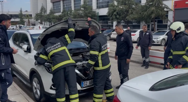 Adıyaman’da hastane otoparkında korkutan anlar