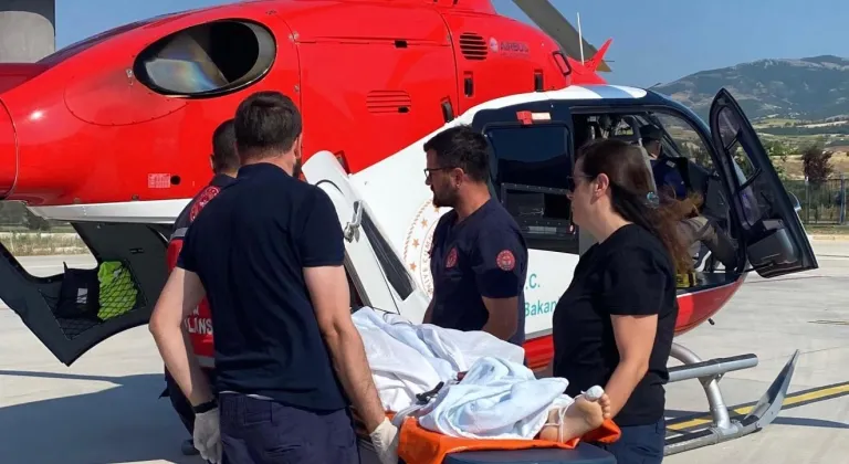 Ambulans helikopter, 14 yaşındaki hasta için havalandı