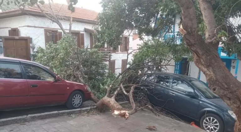Antalya Kaş’ta fırtınanın izleri gün ağarınca ortaya çıktı