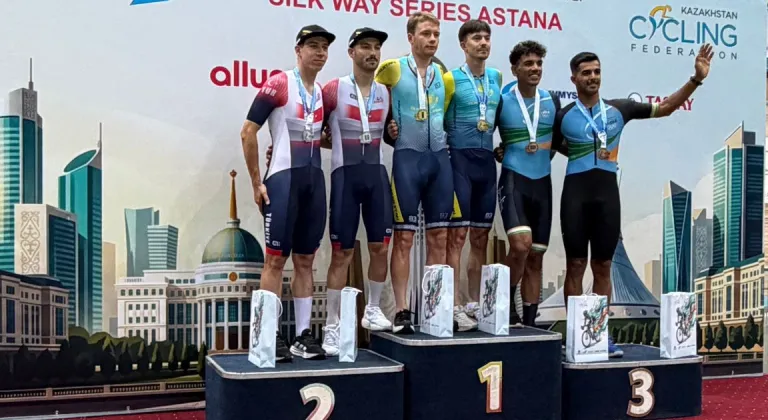 Astana’da pist bisikleti yarışlarında millilerin altın ve gümüş madalya gururu