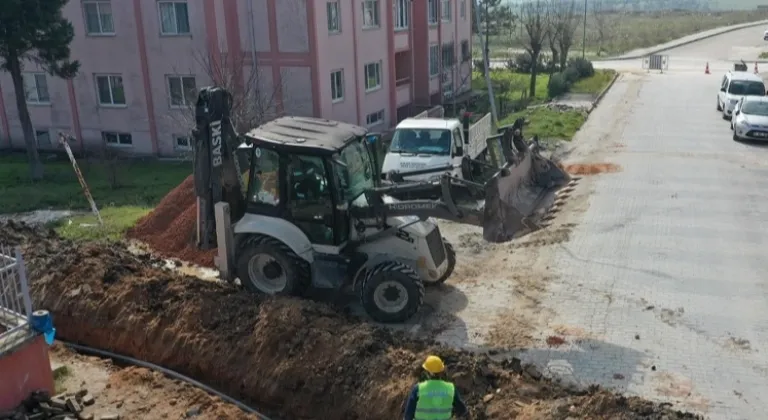 BASKİ Manyas’ta yıllanmış içme suyu hattını yeniledi