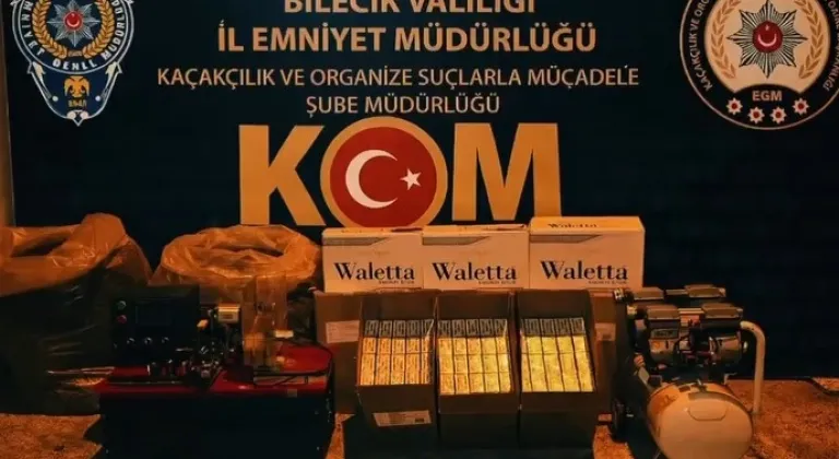 Bilecik’te on binlerce makaron ele geçirildi