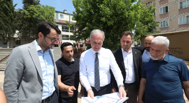 Bursa İnegöl'de Alanyurt Meydan Projesinde sona gelindi