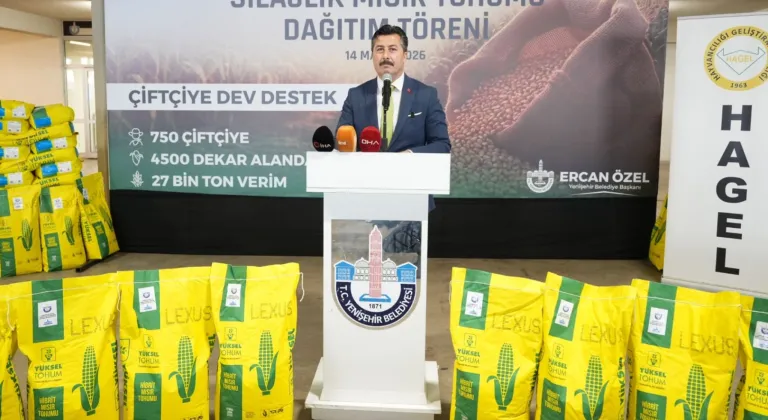 Bursa Yenişehir’de 750 çiftçiye mısır tohumu desteği