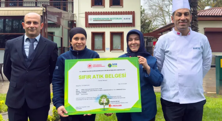 Bursa'da Merinospark Sosyal Tesisi 'Sıfır Atık Belgesi' aldı
