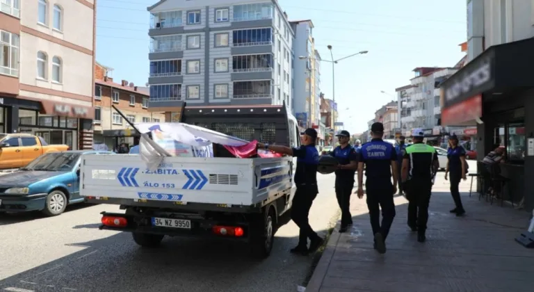 Büyükşehir Zabıtasından Kaldırım İşgaline Sıkı Denetim