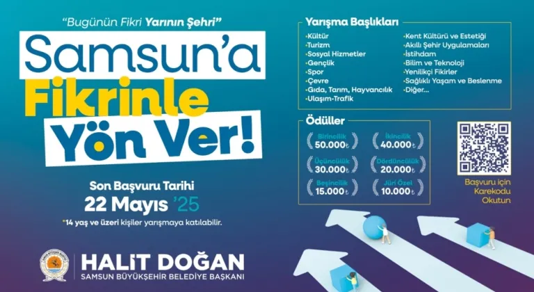 Büyükşehir'den 'Samsun'a Fikrinle Yön Ver' Yarışması Düzenlendi