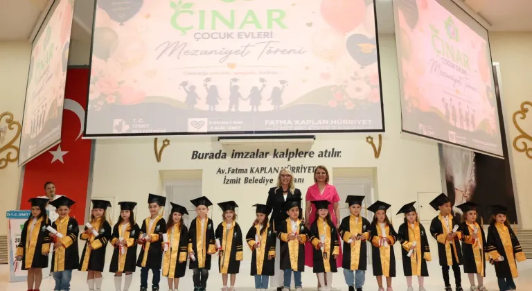 Çınar Çocuk Evlerinin minikleri mezuniyet heyecanı yaşadı