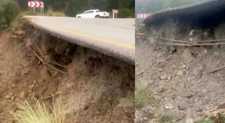 Çıralı’da heyelan: Yol tek şeride düştü, elektrikler kesildi