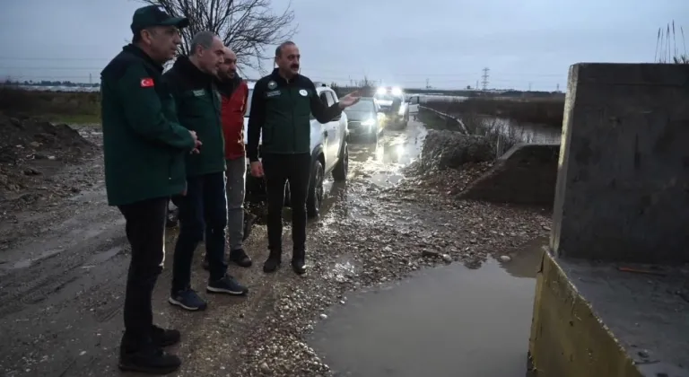 DSİ yetkilileri sel riskine karşı Serik’te sahada