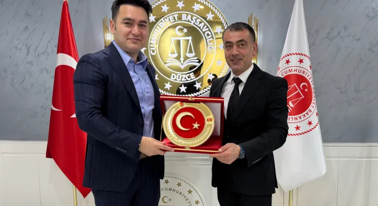 Düzce'de gazetecilerden Başsavcı Emre’ye ziyaret
