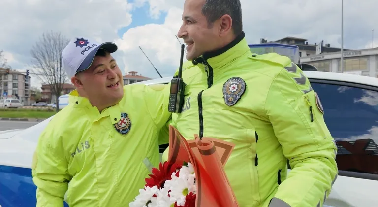Düzce'de Oğuz Kaan’ın polislik hayali gerçek oldu