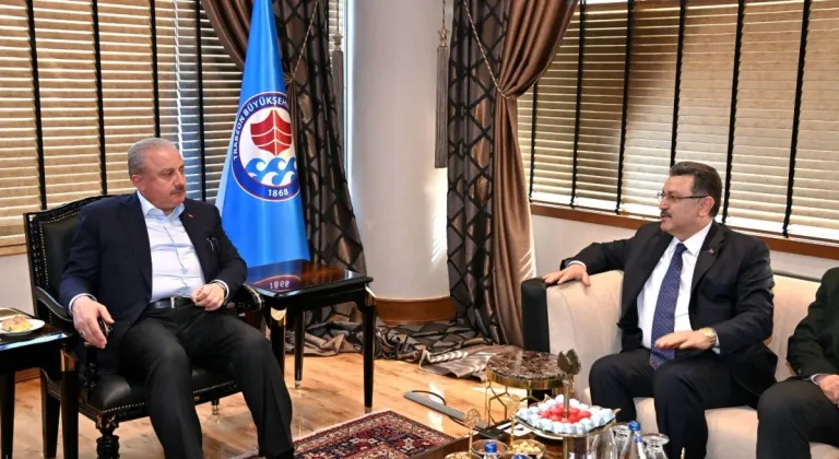 Eski TBMM Başkanı Şentop’tan Büyükşehir Belediyesine Ziyaret