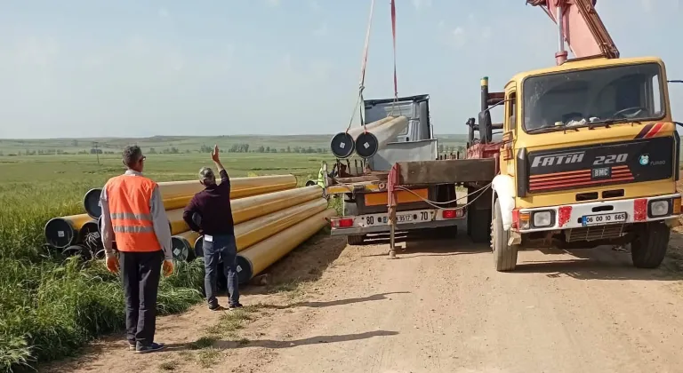 İpsala İbriktepe’de doğal gaz için ilk kazma