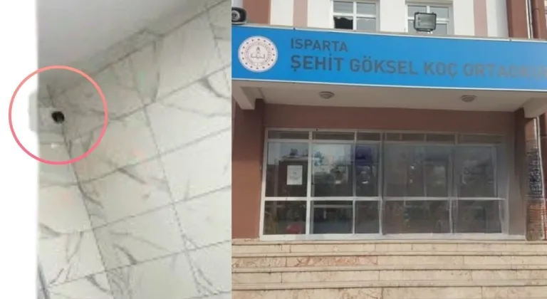 Isparta’da ortaokulda tuvaletlere kamera iddiası: Veliler suç duyurusunda bulundu