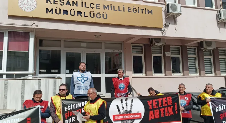 İstanbul'daki öğretmen cinayetine Keşan'dan kitlesel ses