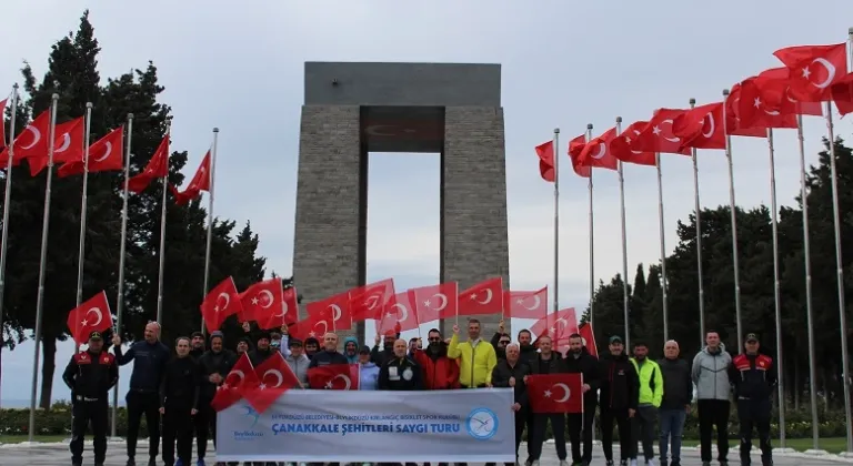 İstanbul'dan Çanakkale'ye saygı pedalı