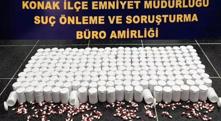 İzmir’de dev uyuşturucu operasyonu: 450 bin hap ele geçirdi