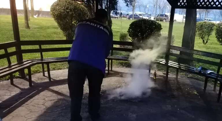İzmit Balıkhan’da Yakılan Ateşe Zabıta’dan Hızlı Müdahale