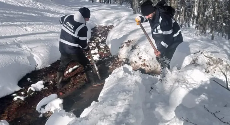 Kar altında kesintisiz su mesaisi: OSKİ 400 personelle sahada