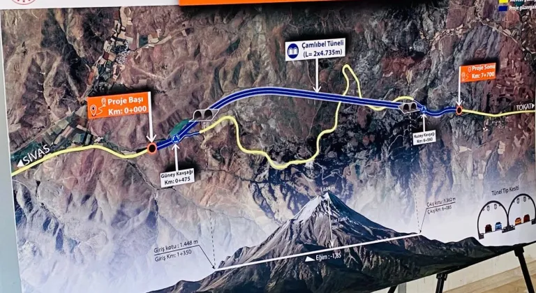 Karadeniz-Akdeniz hattında önemli adım... Çamlıbel Tüneli'nde inşa süreci başladı
