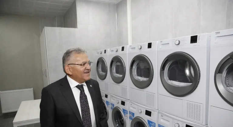 Kayseri Büyükşehir'den üniversitelilere çamaşır yıkama hizmeti