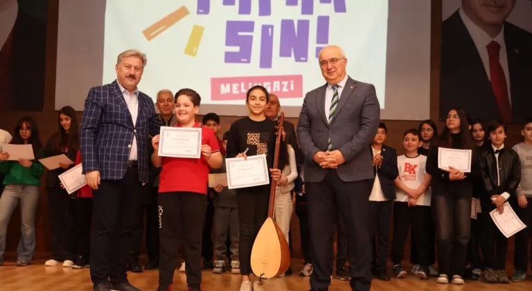 Kayseri Melikgazi'de minik müzisyenler ödüllerine kavuştu