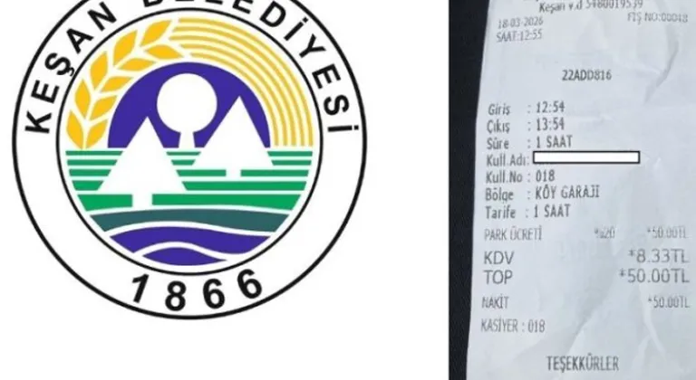 Keşan’da program çıkışı otopark tahsilatı tepkisi!