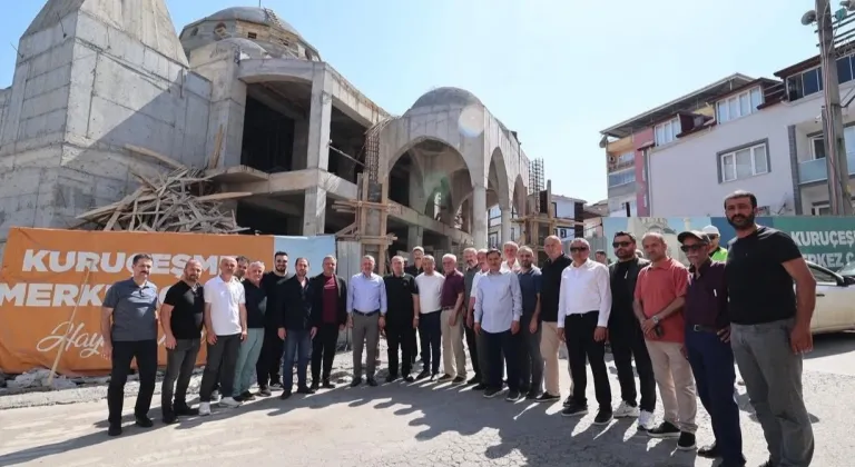 Kocaeli'de Kuruçeşme Merkez Camii inşaatı hızlı ilerliyor