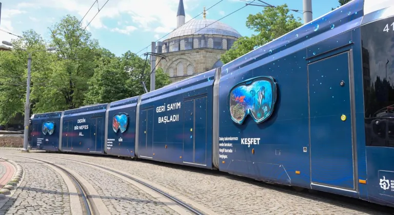 Kocaeli’de tramvaylar su altı dünyasına dönüştü