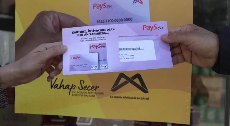 Mersin’de Halk Kart ile hem yurttaşa hem esnafa destek