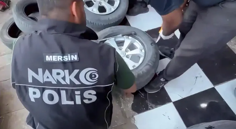 Mersin’de lastiklere gizlenmiş kilolarca eroin ele geçirildi