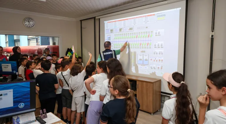 Minikler SASKİ’nin çevre dostu tesislerini keşfetti