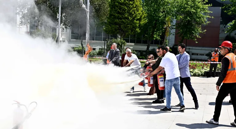 Muratpaşa’da yangın tatbikatı