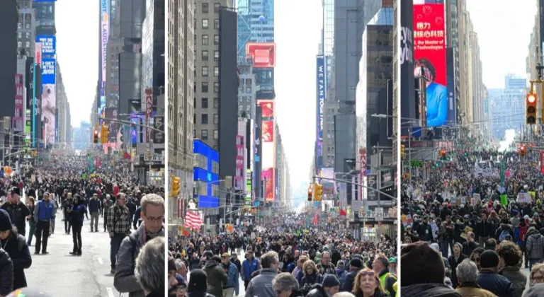 New York’ta protesto dalgası... “Savaşa, Krala ve ICE’a hayır” yürüyüşü