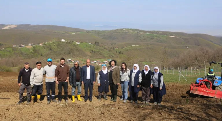Nilüfer’de Böğürtlen Üretimi İçin 400 Fidan Toprakla Buluştu