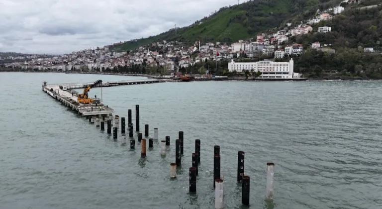 Ordu Atatürk Rıhtımı’nda çalışmalar adım adım ilerliyor