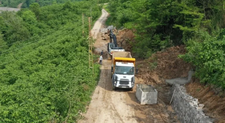 Ordu Büyükşehir’den Kovancı Mahallesi’ne taş duvar önlemi