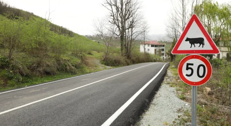 Ordu’da tamamlanan yollarda trafik güvenliği artırılıyor