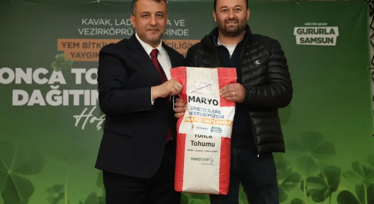 Samsun'da üreticiye yonca tohumu ve gübre desteği