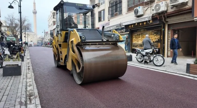 Şanlıurfa caddelerine renkli asfalt