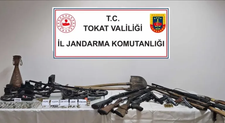Tokat'ta tarihi eser operasyonu 170 parça tarihi eser ele geçirildi