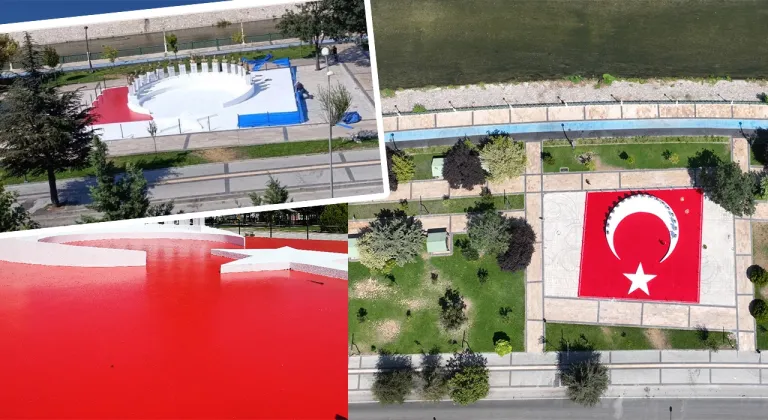 Tokat'ta yere bayrak çizilmesiyle ilgili eleştiriler sonrası anıtın rengi değiştirildi