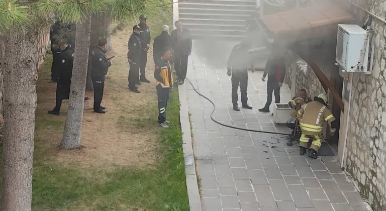 Tokat’ta tarihi mescidin imam odasında yangın çıktı