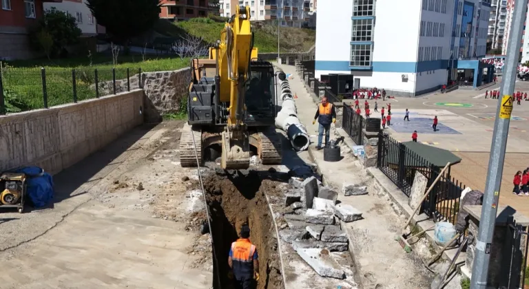 Trabzon Ortahisar’da altyapı seferberliği sürüyor