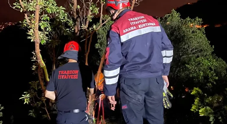 Trabzon'da itfaiye ve AFAD’dan kurtarma operasyonu