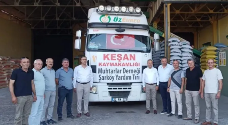 Yangından etkilenen çiftçilere yem yardımı









