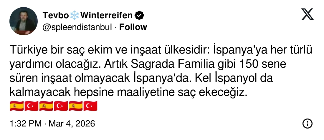 Türkiye-İspanya dostluğu sosyal medyanın gündeminde...