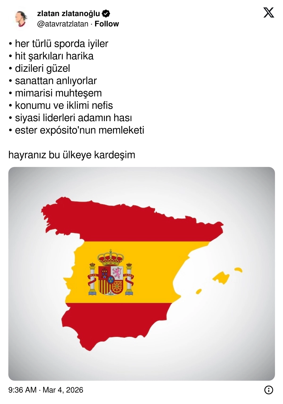 Türkiye-İspanya dostluğu sosyal medyanın gündeminde...